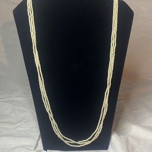 3-strand faux pearl necklace